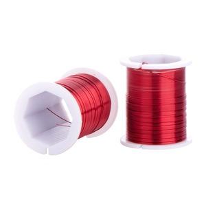 Lot de 2 rouleaux de fil métallisé - Longueur 20 mètres - rouge