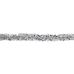 Guirlande scintillante boucle - 7 x 200 cm - gris Argenté