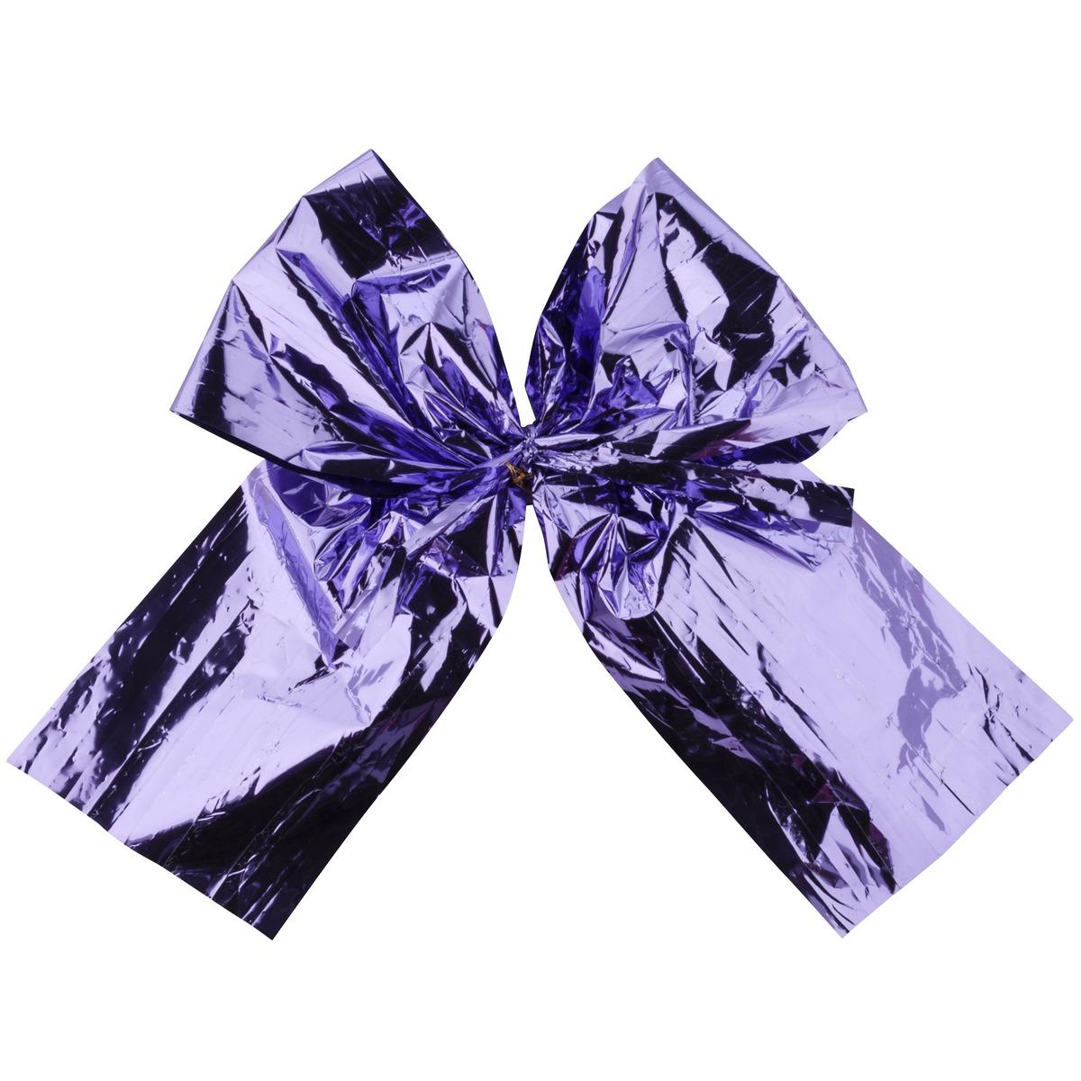 Nœud déco en PVC - Diamètre 45 cm - Violet