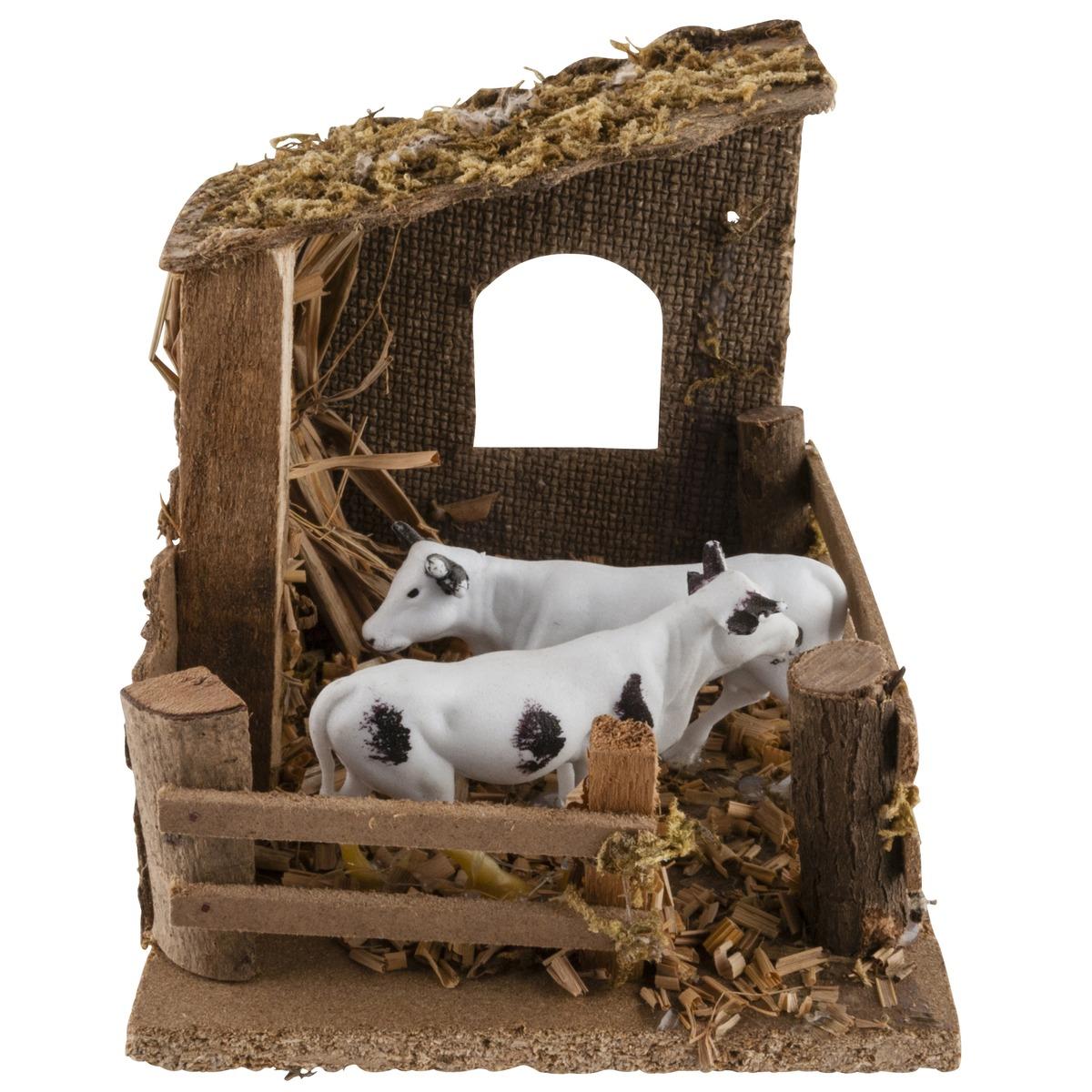 Étable animaux pour crèche -14,5 x 15 x 13 cm - Différents modèles