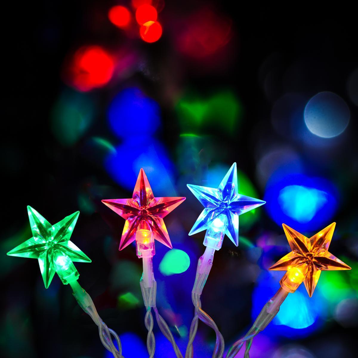 Guirlande électrique 10 étoiles - Multicolore