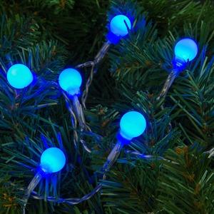 Guirlande électrique boules 10 led - Longueur 1 mètre - Bleu