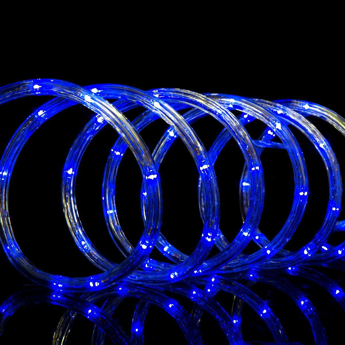 Guirlande électrique tube LED - 10 m - Bleu