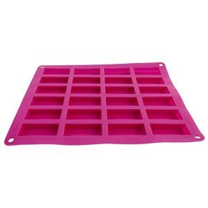 Plaque en silicone pour 24 financiers - 15 x 18 cm - Rose