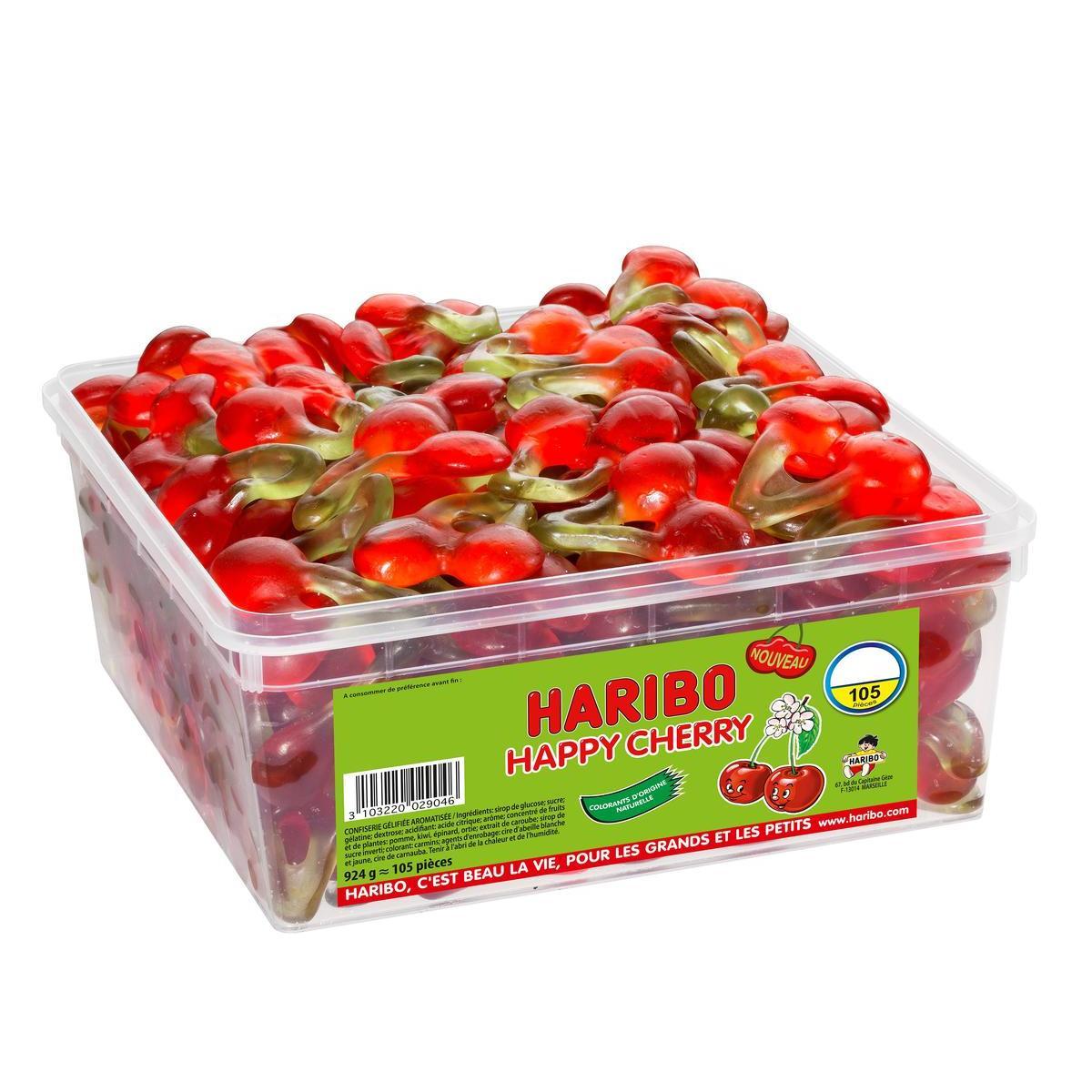 Boîte happy cherry - 105 pièces - HARIBO