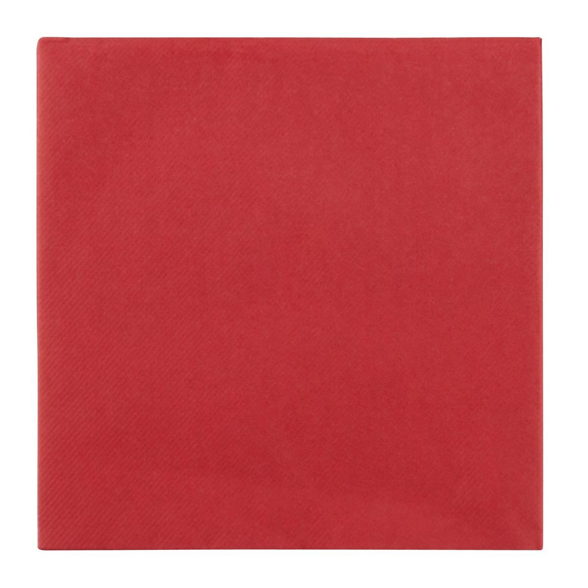Lot de 12 serviettes voie sèche - 40 x 40 cm - Rouge