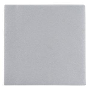 Lot de 12 serviettes voie sèche - 40 x 40 cm - Gris argenté