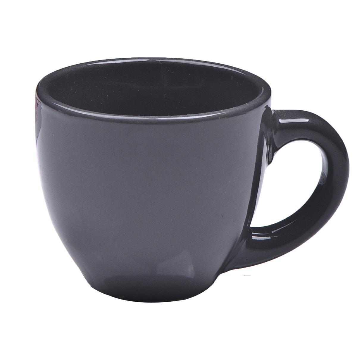 Tasse à expresso en grès - 10 cl - Gris anthracite