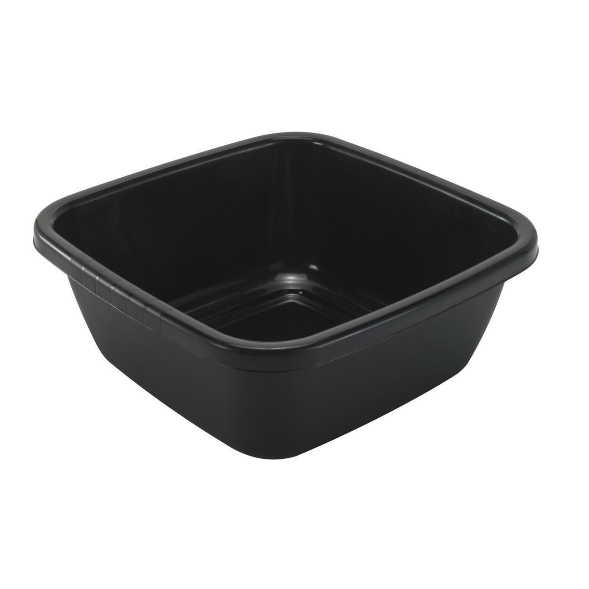 Bassine carrée Nelly - 30 x L 30 x H 12 cm - Noir