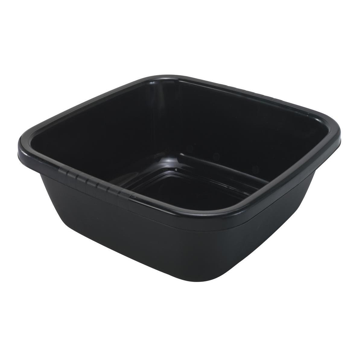 Bassine carrée Nelly - 39 x L 39 x H 15 cm - Noir