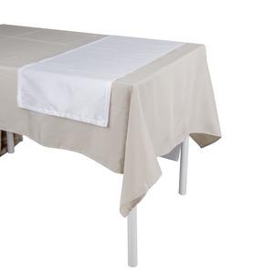 Chemin de table - Effet soie - 50 x 150 cm - Blanc