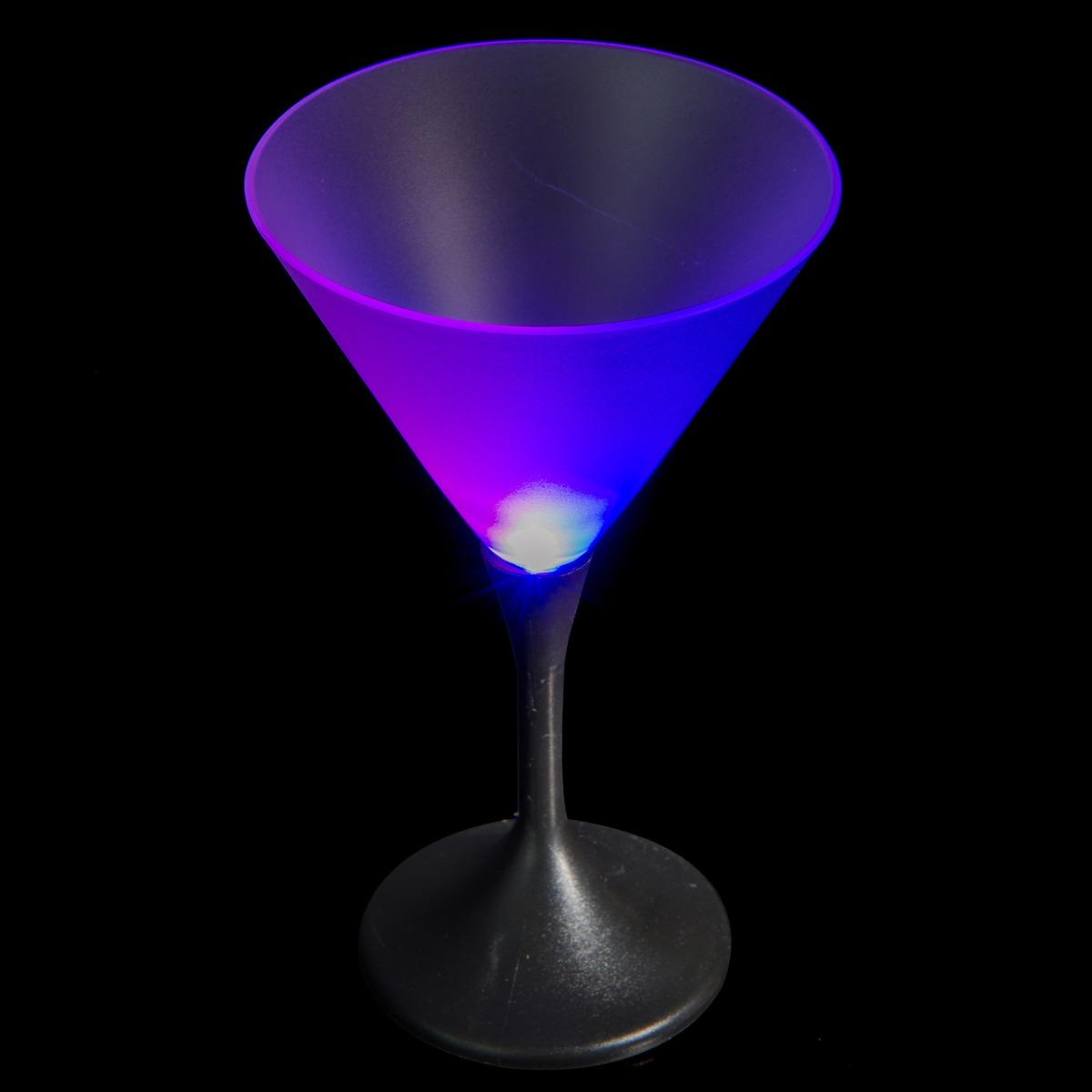 Verre à cocktail à LED couleurs changeantes - Diam 10,5 x 17,3 cm - Multicolore