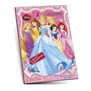 Calendrier de l'avent Princesses - Chocolat - 65 g - Rose