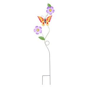 Tige fleur avec animaux à planter - 21 x H 81 cm - Différents modèles