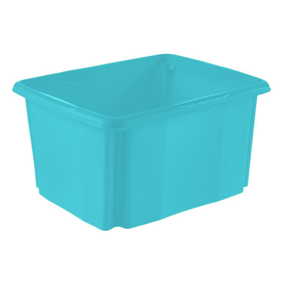 Box de rangement en plastique - 24 litres - Différents coloris