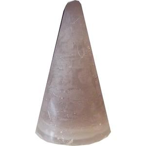Bougie cône rustique - 6 x 10 cm - Marron taupe