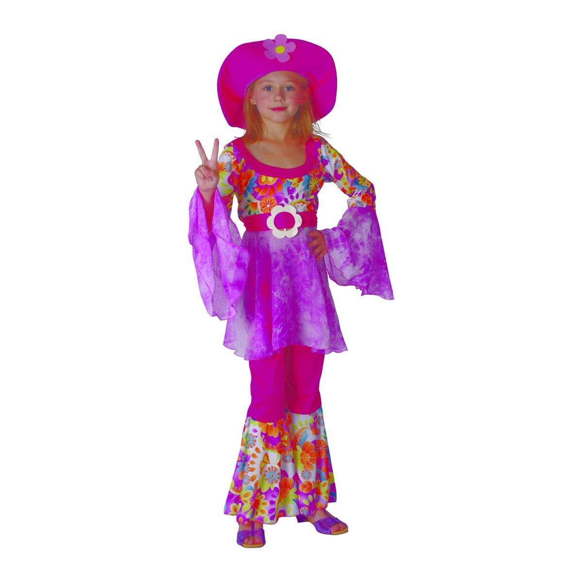 Déguisement enfant modèle Diva fleurie - Taille 4 à 12 ans - Multicolore