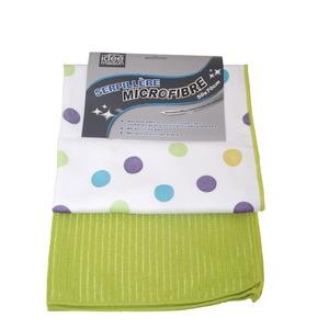 Lot de 2 serpillières en microfibre - 50 x 70 cm - Vert