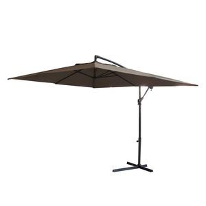 Parasol déporté - 2,5 x 3,3 x H 2,40 m - marron taupe