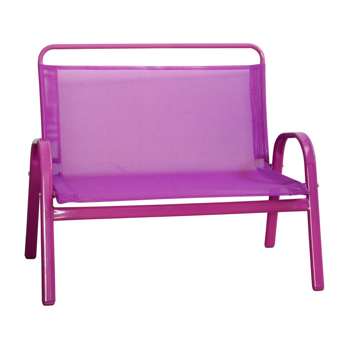 Banc pour enfant - 41 x 70 x H 58 cm - violet