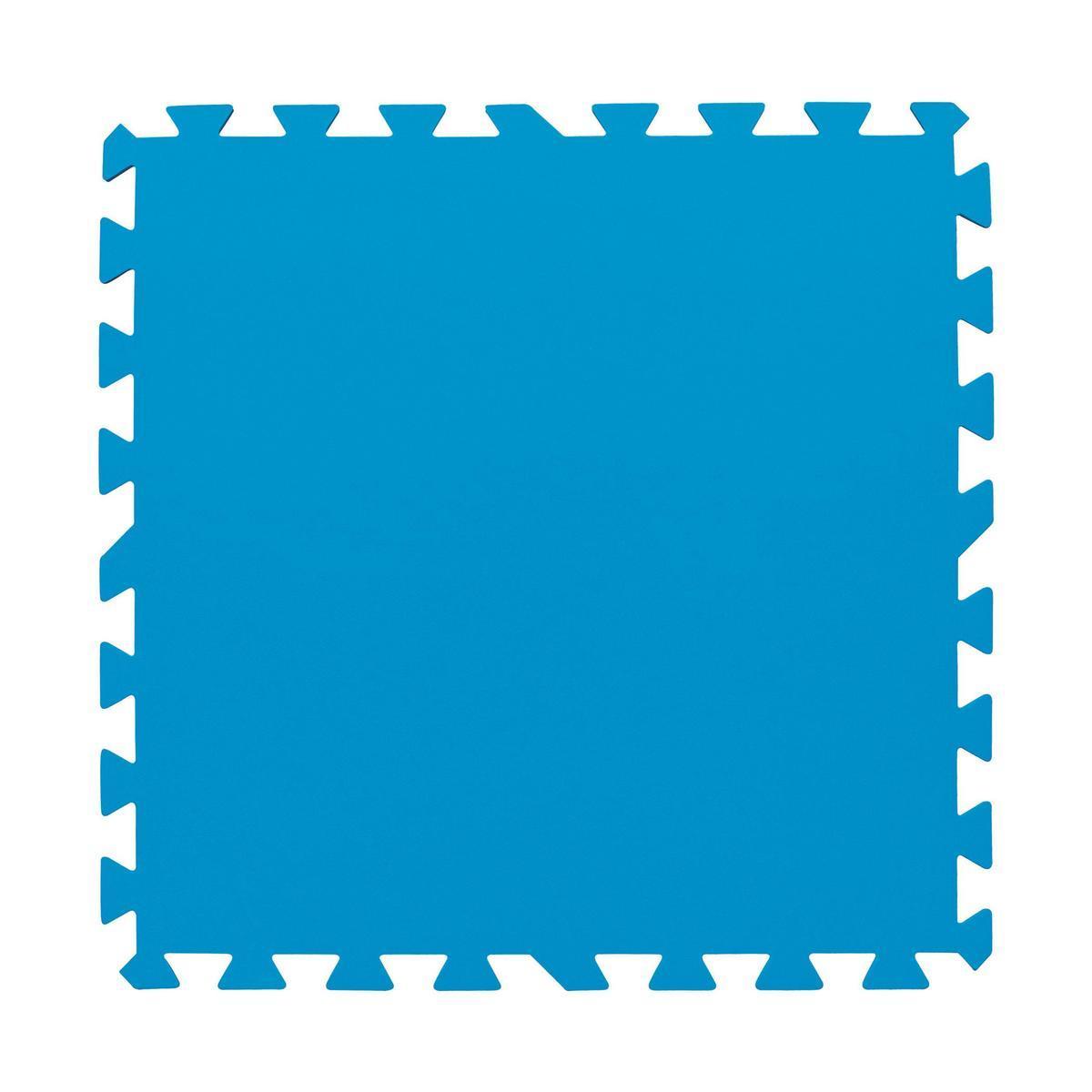 8 tapis de sol pour piscine - Polyéthylène - 50 x 50 cm - Bleu