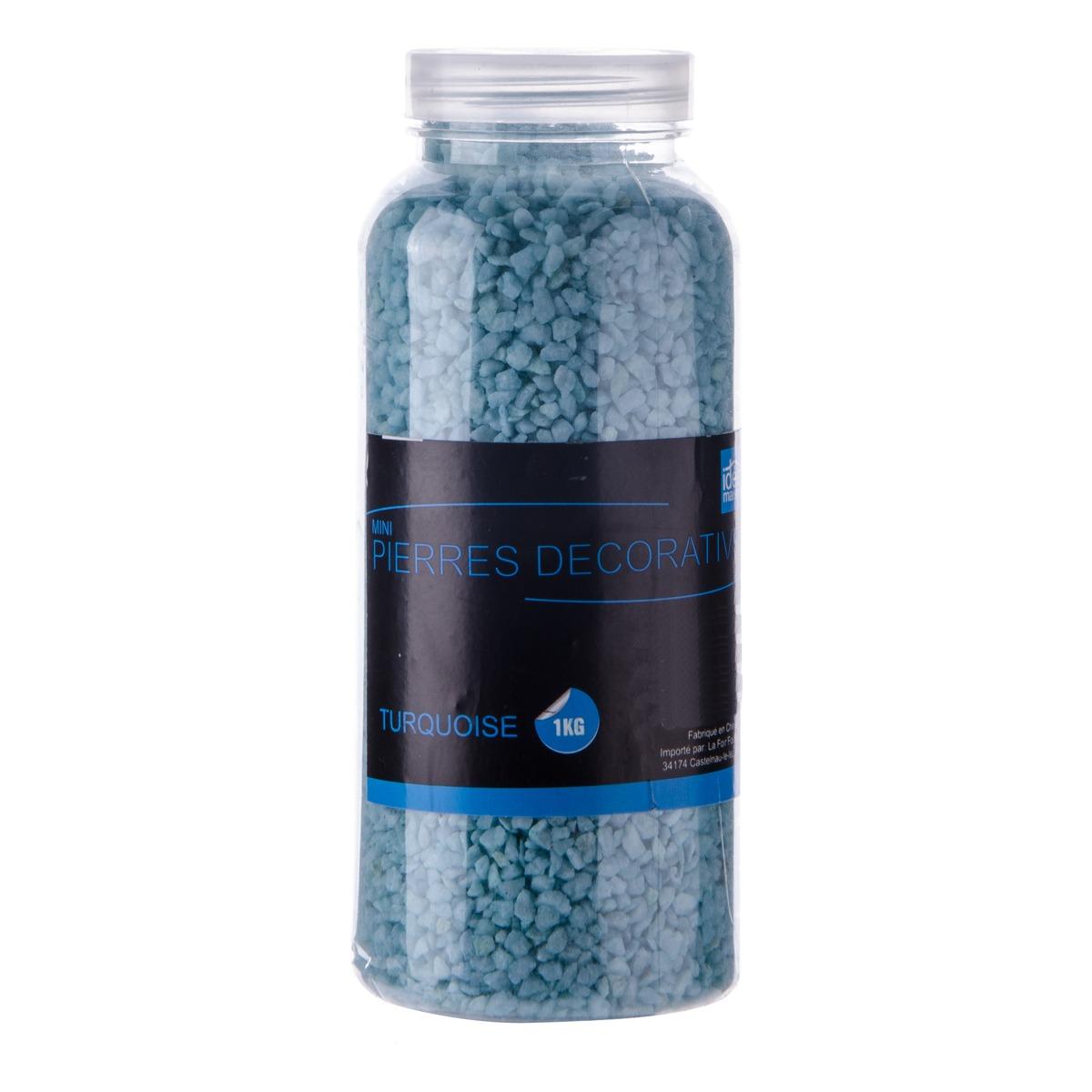 Mini pierres décoratives pour composition - 1 kilo - Bleu turquoise