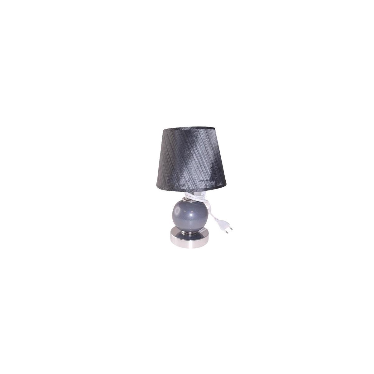 Lampe collection Nacrea - Hauteur 24 cm - Gris foncé