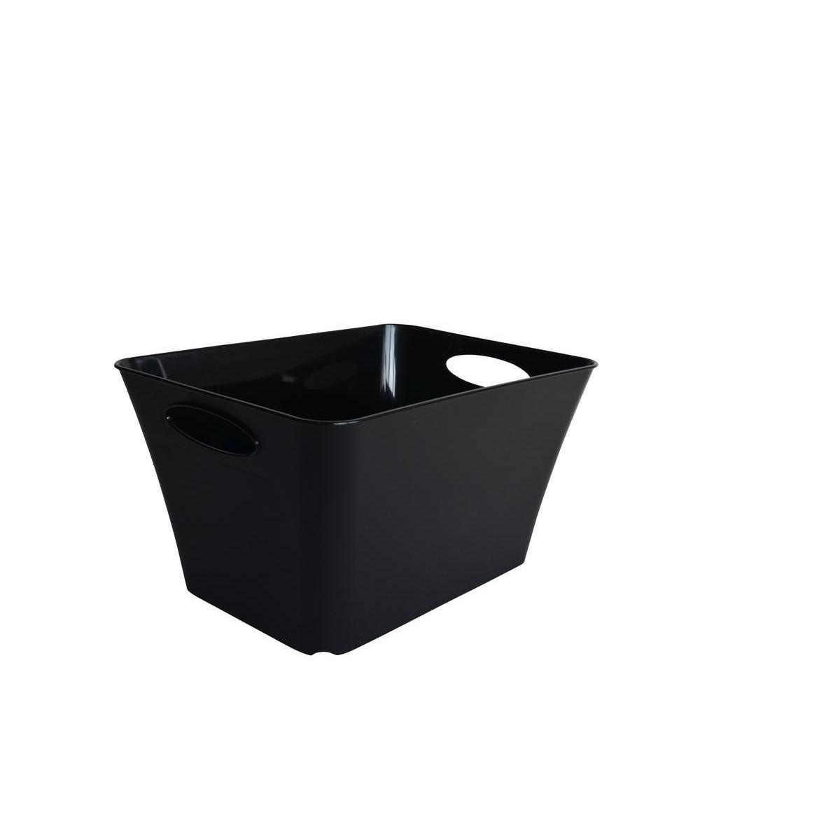 Box de rangement en plastique - 11 litres - 33,5 x 26 x 19,2 cm - Noir