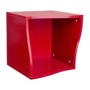 Cube de rangement en bois - 30 x 30 x H 30 cm - Rouge