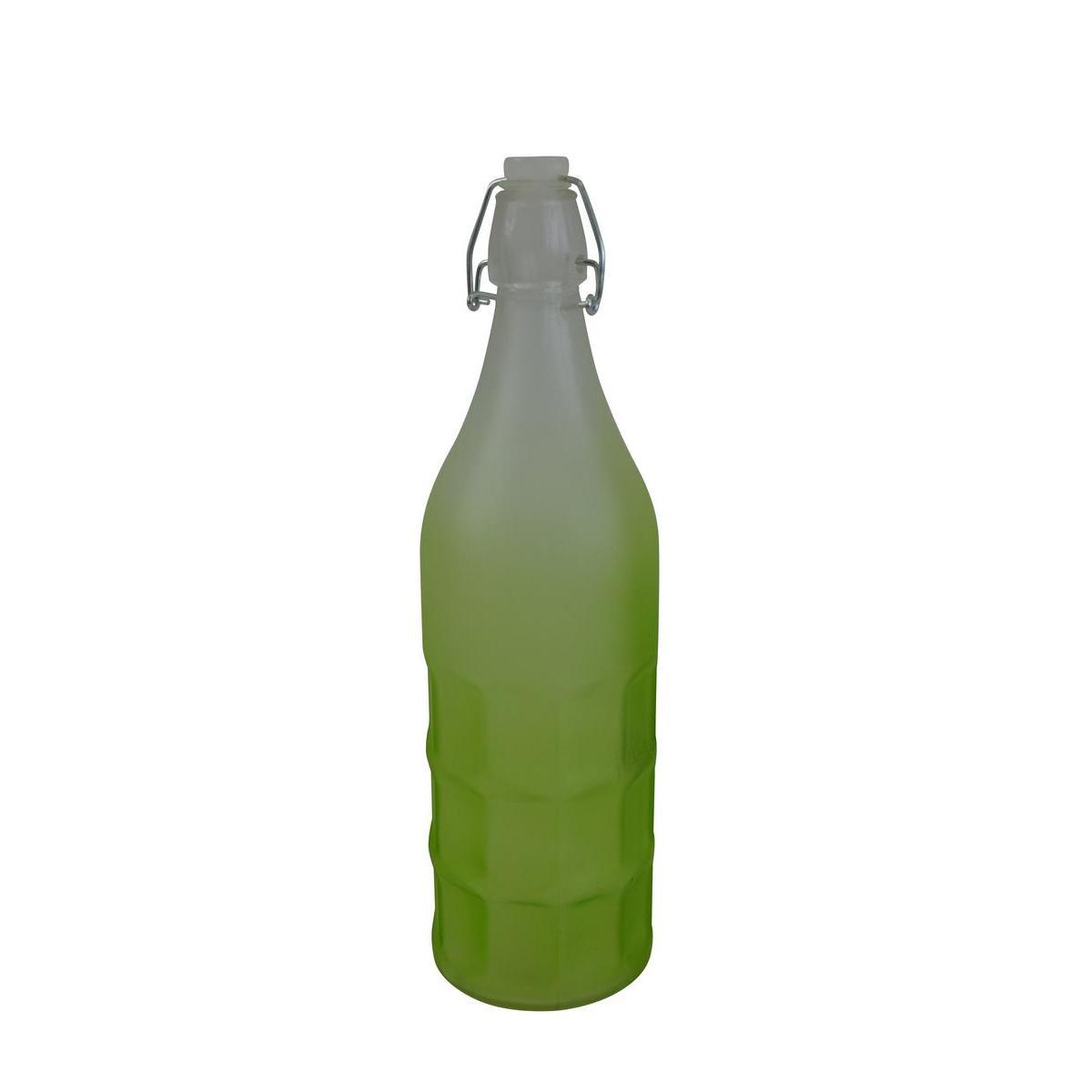 Bouteille limonade en verre - 1 Litre - Vert anis
