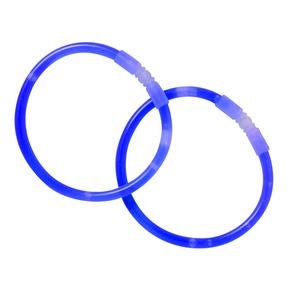 Lot de 2 bracelets lumineux à craquer - 20 cm - Bleu