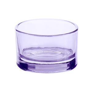 Photophore en verre - Diamètre 5 x H 3 cm - violet