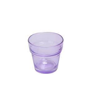 Photophore en verre - Diamètre 6,7 cm - Hauteur 6,8 cm - Violet