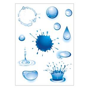 Stickers salle de bain - 50 x 70 cm - Modèle Goutte d'eau