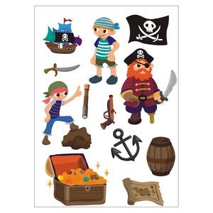 Stickers colorés - 50 x 70 cm - Modèle Pirates