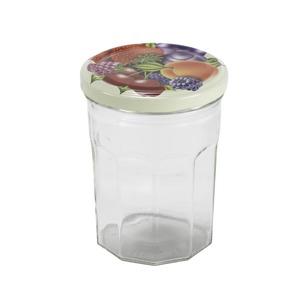 Lot de 6 pots à confiture avec couvercle - 385 ml - Transparent