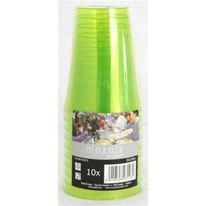 Gobelets plastique 200 ml réutilisable vert anis x 10 pièces