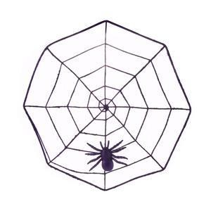 Araignée pailletée sur sa toile - Diamètre 41 cm - Violet
