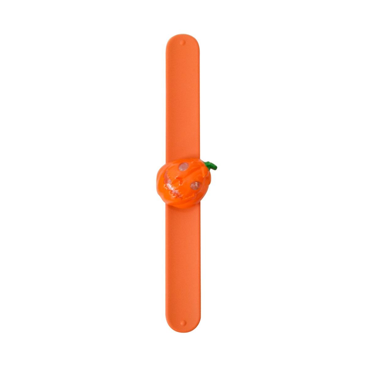 Bracelet lumineux citrouille - 21,5 x 2,5 cm - Orange