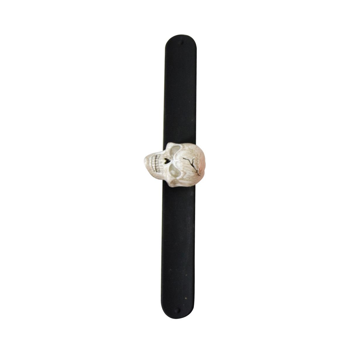 Bracelet lumineux squelette - 21,5 x 2,5 cm - Noir