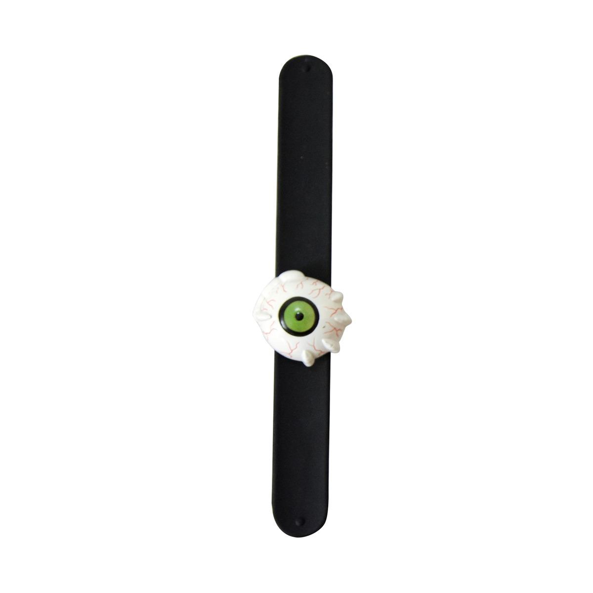 Bracelet lumineux œil monstre - 21,5 x 2,5 cm - Noir