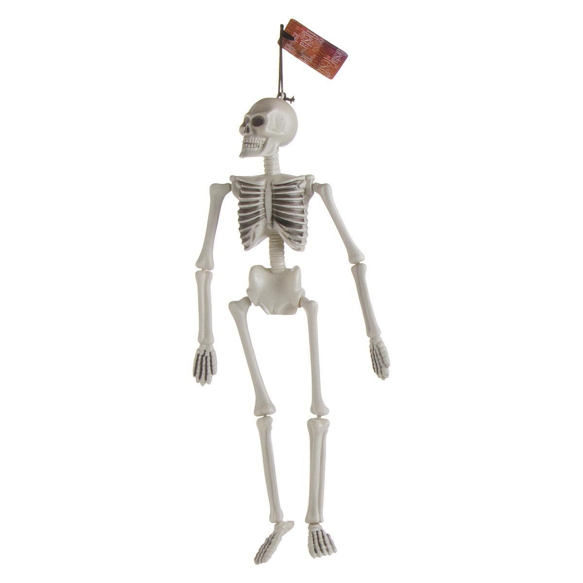 Squelette 3D à suspendre décoratif - 42 cm - Blanc