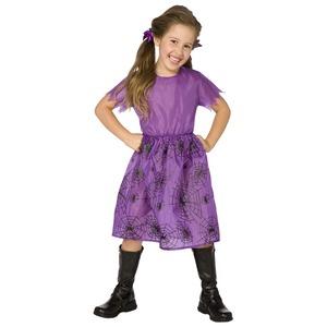 Déguisement pour enfant motifs sorcières et ses araignées - Taille 7 à 9 ans - Violet