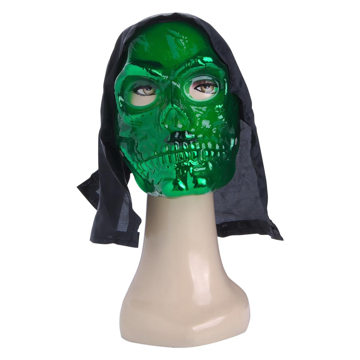 Masque cagoule métal - 23 x 18 cm - Vert