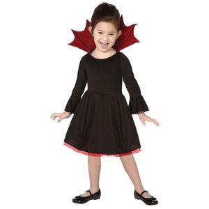 Déguisement de vampire pour fille - Taille 4 à 6 ans - Noir, rouge