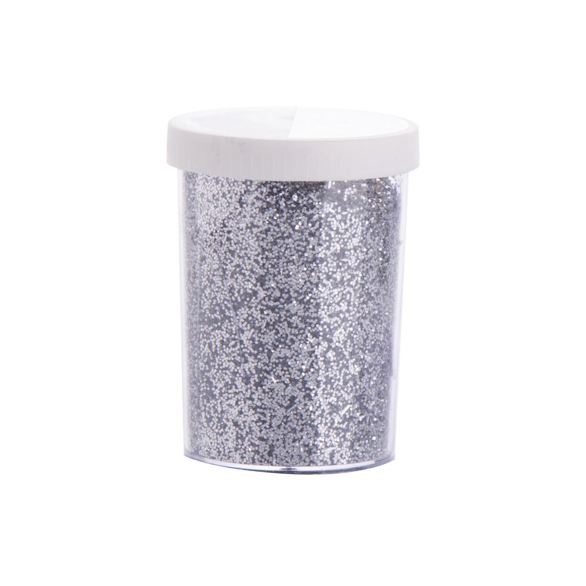 Boîte de paillettes - 115 g - gris Argenté