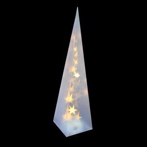 Pyramide 16 led étoiles 3D - Blanc chaud