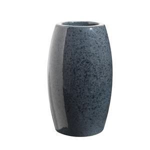 Vase ovale en porcelaine - Hauteur 28 cm - Bleu