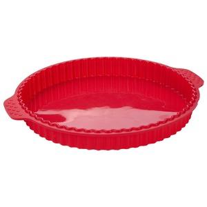 Moule à tarte en silicone - Diamètre 26 cm - Rouge