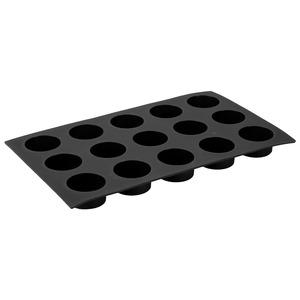 Plaque 15 petits fours en silicone - 28,5 x 17,2 cm - Noir